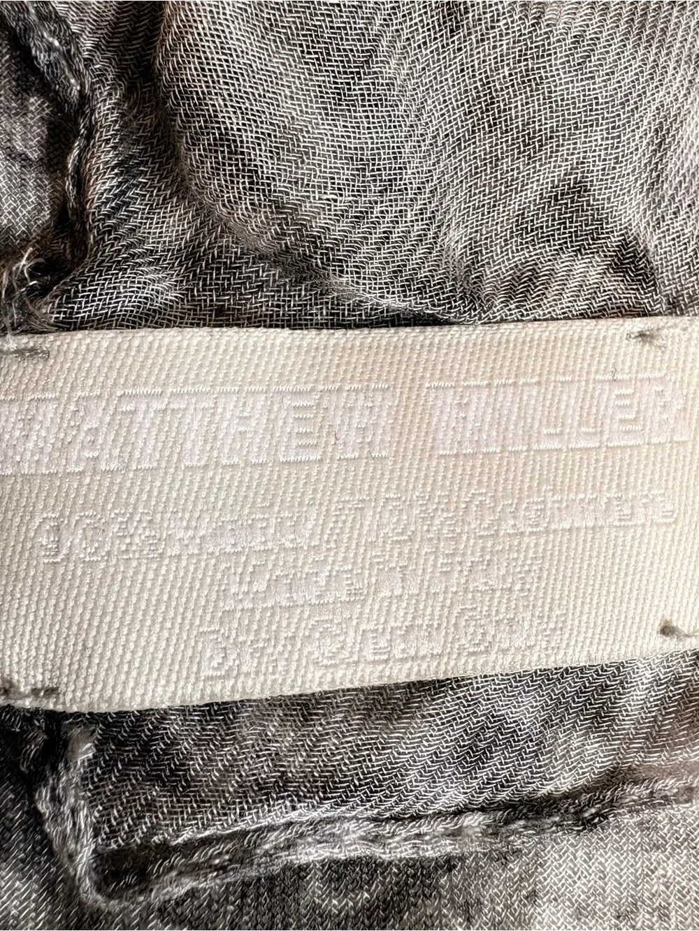 Matthew Miller Modal Cashmere Gray Blue Patterned Women's Scarf 36 x 45